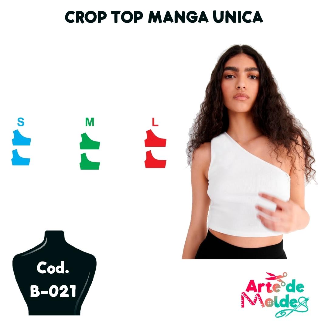 Top crop tejido manga corta main image 1
